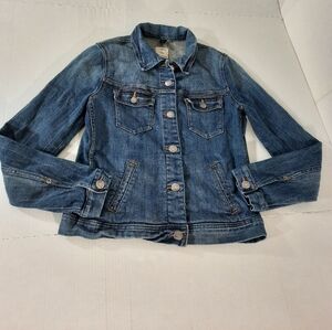 J Crew Cotton Stretch Denim Jacket Medium Wash Blue